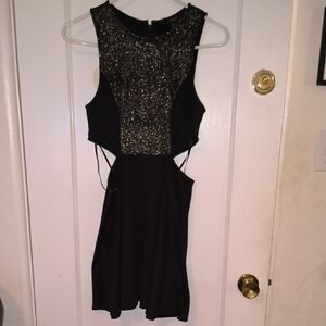 Forever 21 | Black and Silver Backless Dress